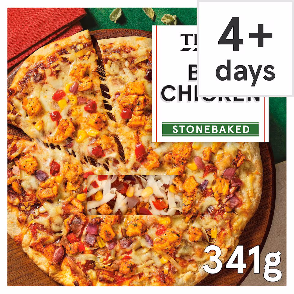 Tesco Stonebaked BBQ Chicken Pizza 341g