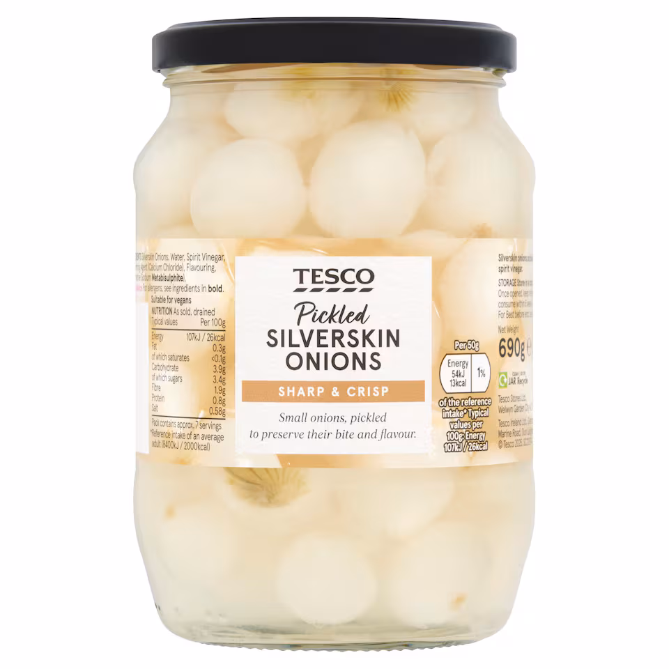 Tesco Pickled Silverskin Onions 690g