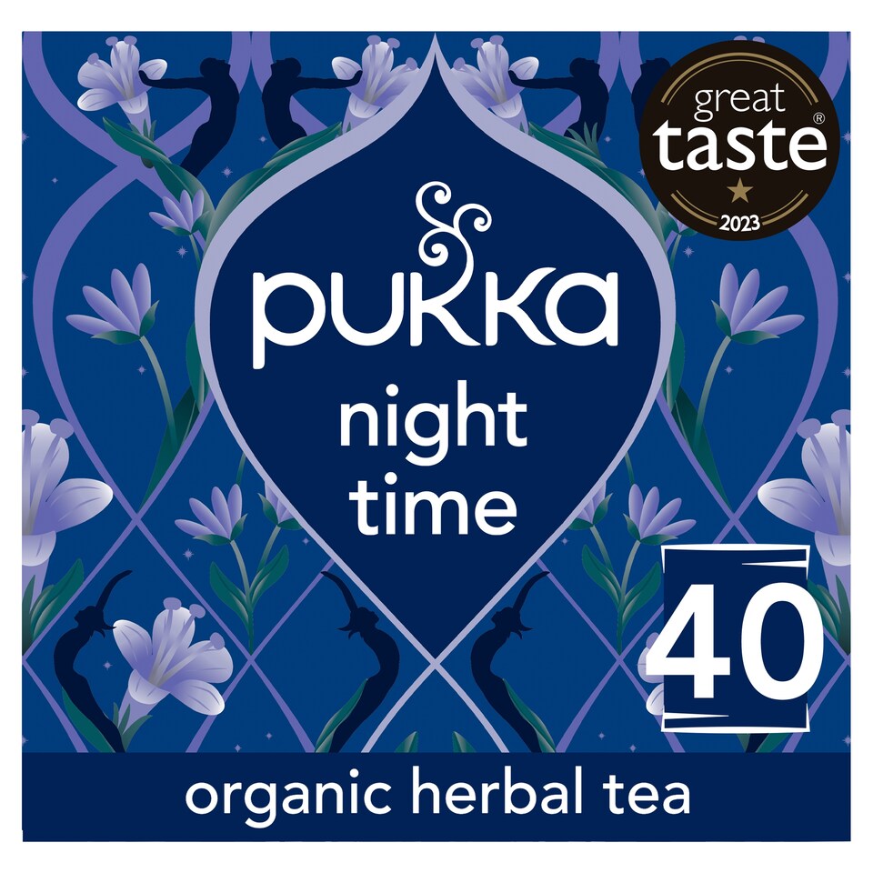 Pukka Organic Night Time Herbal Tea With Chamomile 40 Sleep Tea Bags 40g