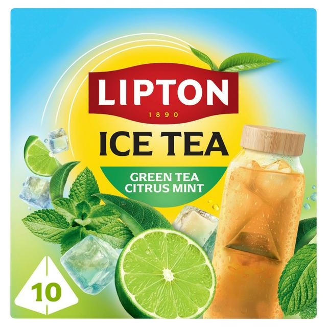 Lipton Green Tea 10 x 3.5g Citrus Mint Pyramid Ice Tea Bags