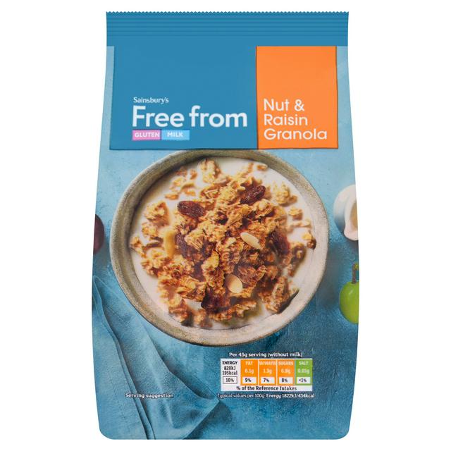 Sainsbury's Free From Nut & Raisin Granola 350g