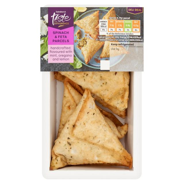 Sainsbury's Spinach & Feta Parcels Summer Edition, Taste the Difference 140g