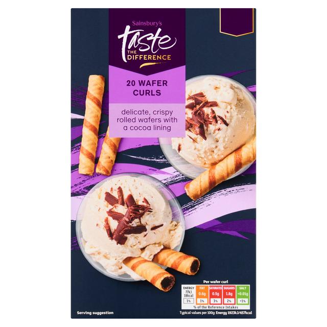 Sainsbury's Wafer Curls, Taste the Difference x20