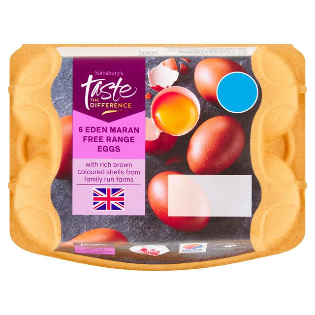 Sainsbury's Free Range Eden Maran Brown Eggs, Taste the Difference x6