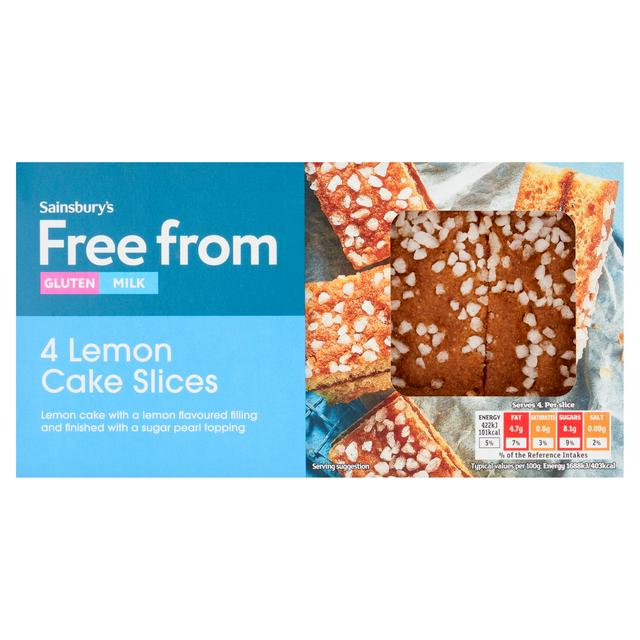 Sainsbury's Free From Lemon Cake Slices x4 100g