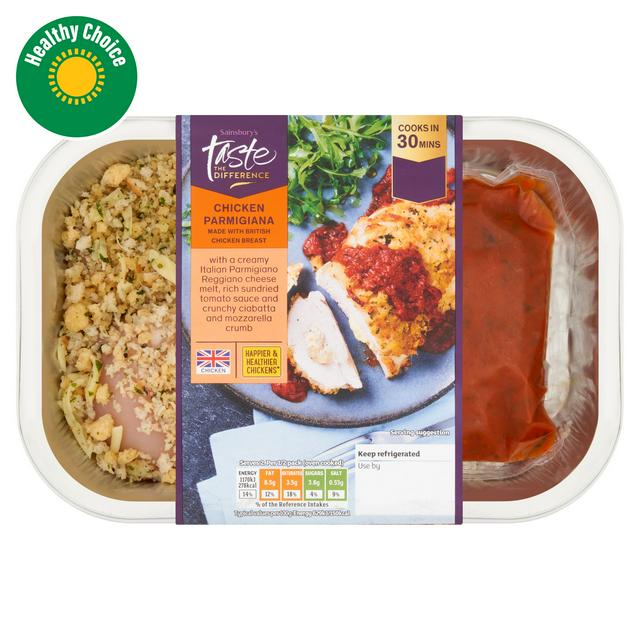 Sainsbury's Ready to Cook British Chicken Parmigiana with a Rich Tomato Sauce, Taste the Difference 420g