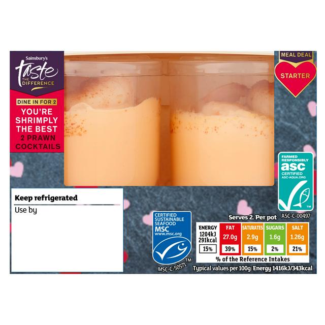 Sainsbury's 2 x 85g Prawn Cocktails, Taste the Difference