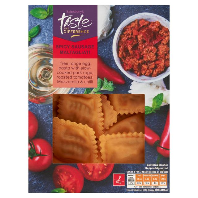 Sainsbury's Spicy Sausage Maltagliati, Taste the Difference 250g
