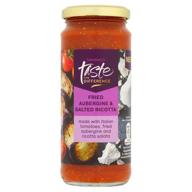 Sainsbury's Fried Aubergine & Salted Ricotta Pasta Sauce, Taste the Difference 340g