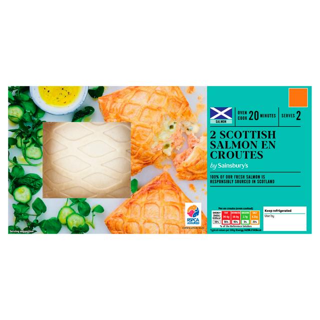 Sainsbury's Ready to Cook Scottish Salmon En Croutes x2 380g