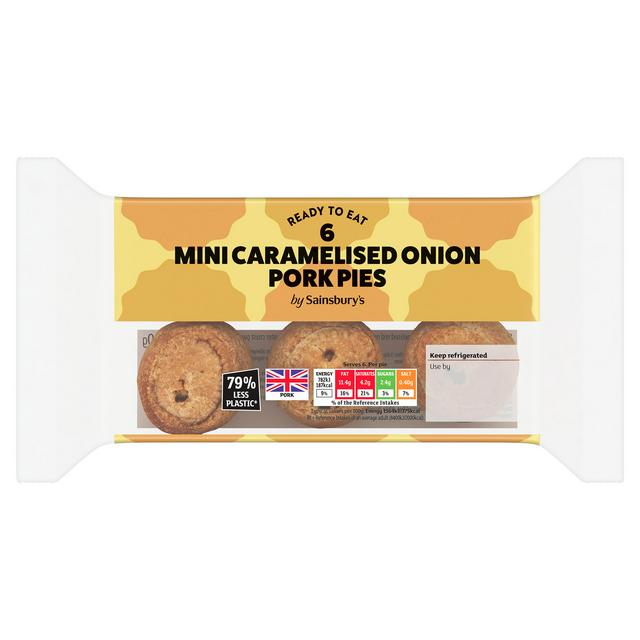 Sainsbury's Mini Caramelised Onion Pork Pies x6 300g