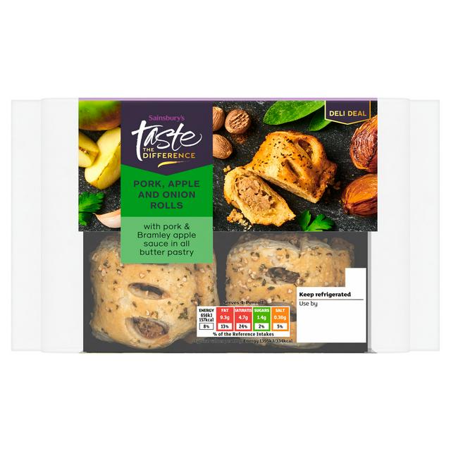 Sainsbury's Pork, Apple & Caramelised Onion Rolls, Taste the Difference188g