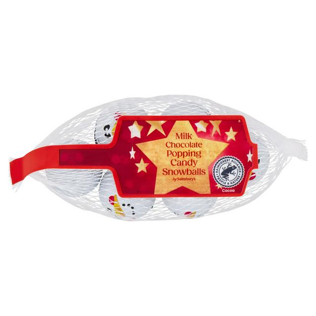Sainsbury's Milk Chocolate Popping Candy Snowballs 75g