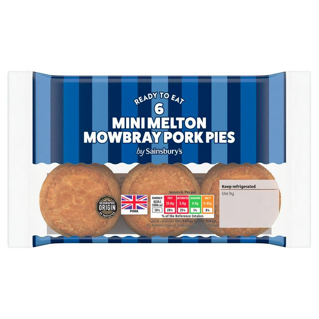 Sainsbury's Mini Melton Mowbray Pork Pies x6 300g