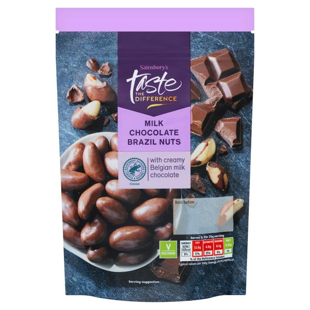 Sainsbury's Milk Chocolate Brazil Nuts,Taste the Difference 150g