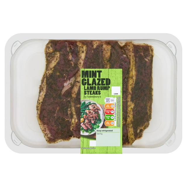 Sainsbury's 300g Mint Glazed Lamb Rump Steaks