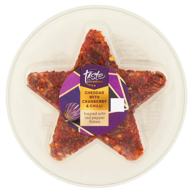 Sainsbury's Cheddar with Cranberry & Chilli, Taste the Difference 200g