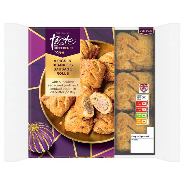 Sainsbury's Pigs in Blankets Sausage Rolls, Taste the Difference x9 315g