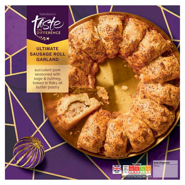 Sainsbury's Ultimate Sausage Roll Garland, Taste the Difference 600g