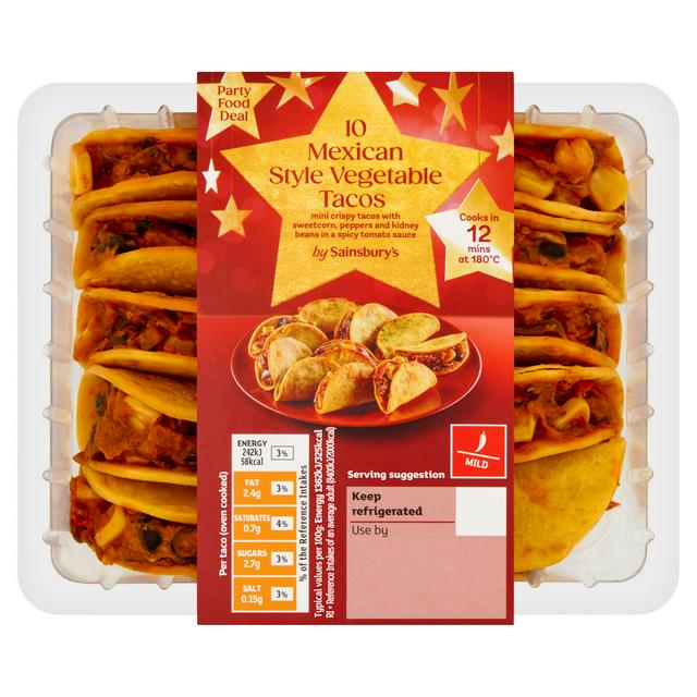 Sainsbury's Mexican Style Vegetable Tacos x10 200g