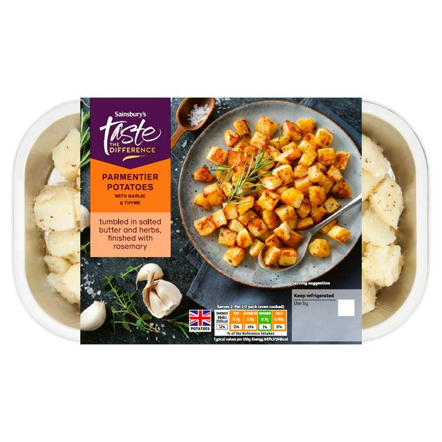Sainsbury's Parmentier Potatoes Roasted with Garlic & Thyme, Taste the Difference 400g