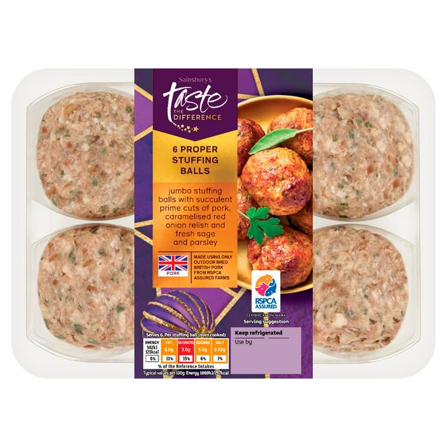 Sainsbury's Proper Stuffing Balls, Taste the Difference x6 360g