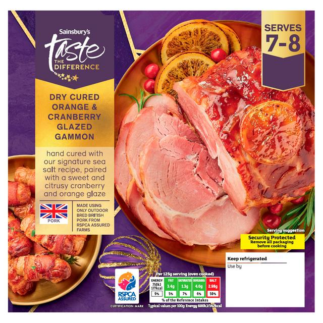Sainsbury's Spiced Orange & Cranberry Dry Cured Gammon Joint, Taste the Difference