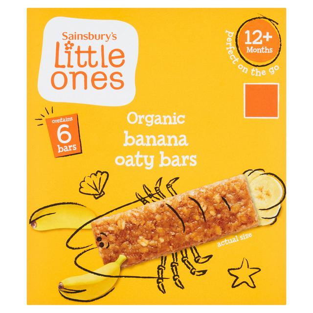 Sainsbury's Little Ones Organic Banana Oaty Bars 12+ Months 6 x 23g