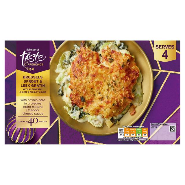 Sainsbury's Brussels Sprout & Leek Gratin, Taste the Difference 600g