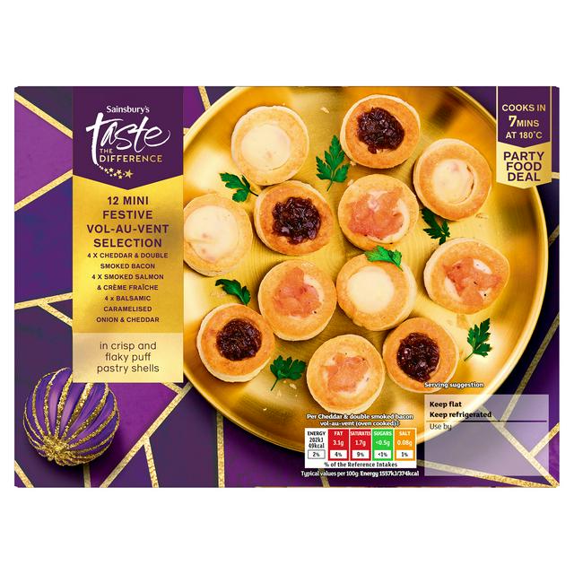 Sainsbury's Mini Festive Vol Au Vent Selection, Taste the Difference x12