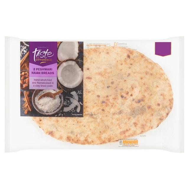 Sainsbury's Peshwari Naan, Taste the Difference x2 360g
