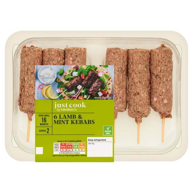 Sainsbury's British or New Zealand Lamb & Mint Kebabs 360g