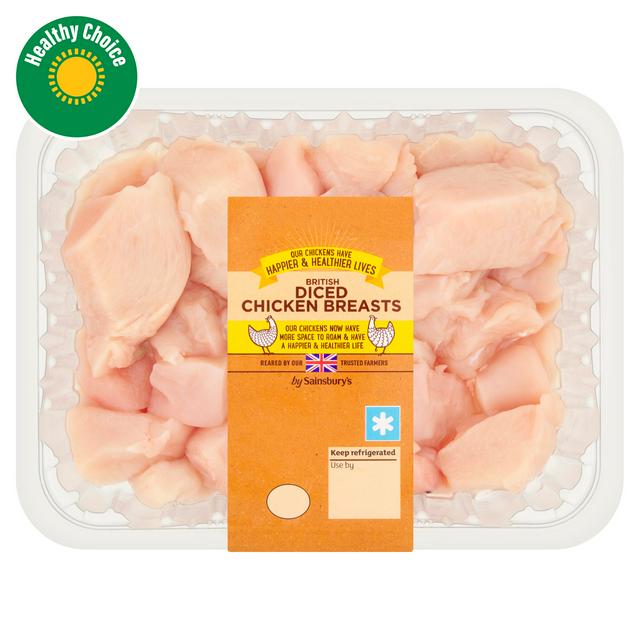 Sainsbury's 640g British Diced Chicken Breasts