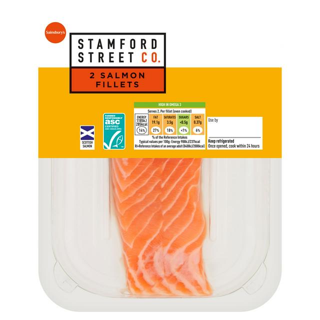 Stamford Street Co. ASC Salmon Fillets x2 240g
