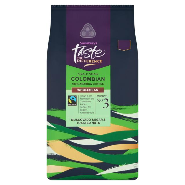 Sainsbury's Single Origin Colombian 100% Arabica Coffee Wholebean, Taste the Difference 1kg