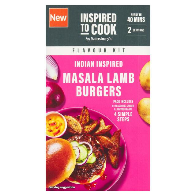 Sainsbury's Inspired to Cook Indian Inspired Masala Lamb Burgers Flavour Kit 90g