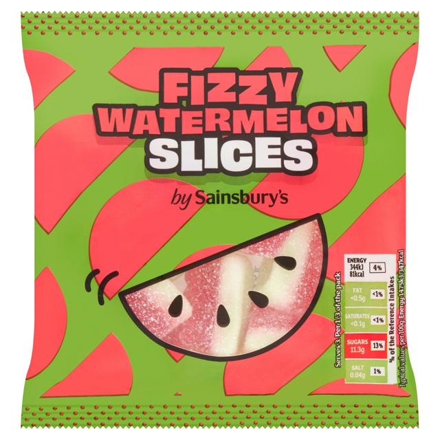 Sainsbury's Fizzy Watermelon Slices 70g