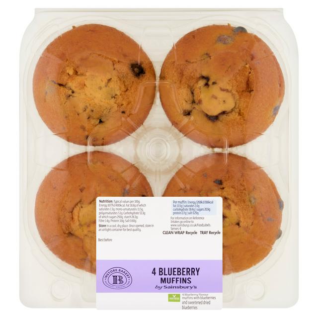 Sainsbury's Blueberry Muffins x4