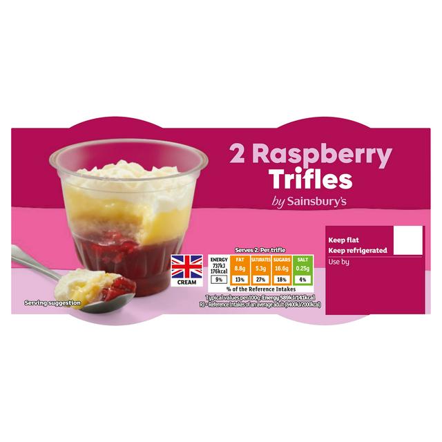 Sainsbury's Raspberry Trifles 2 x 125g
