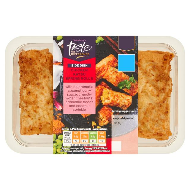 Sainsbury's Katsu Chicken Spring Rolls, Taste the Difference 152g