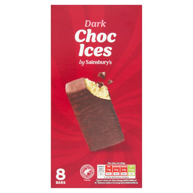 Sainsbury's Dark Choc Ices 8 x 70ml