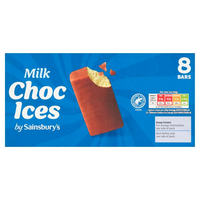 Sainsbury's Milk Choc Ices 8 x 70ml