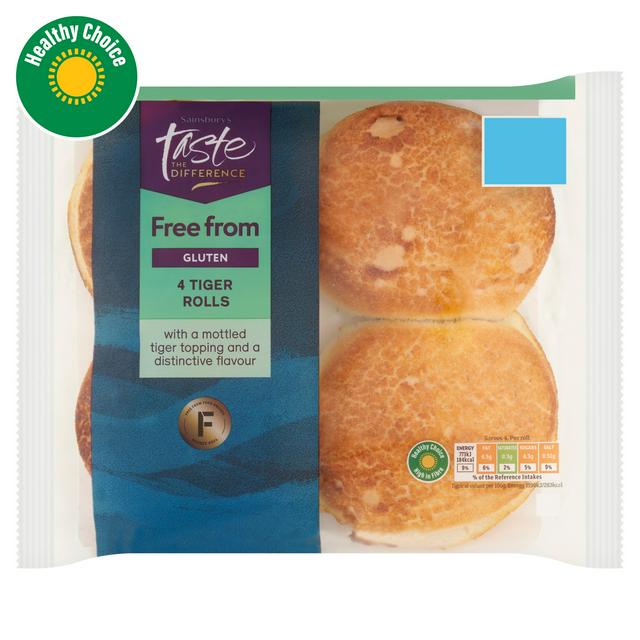 Sainsbury's Free From Tiger Rolls, Taste the Difference x4 260g