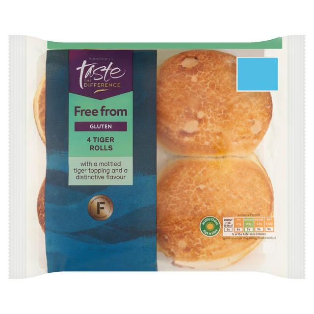 Sainsbury's Free From Tiger Rolls, Taste the Difference x4 260g