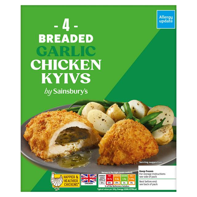 Sainsbury's Breaded Garlic Chicken Kyivs 490g