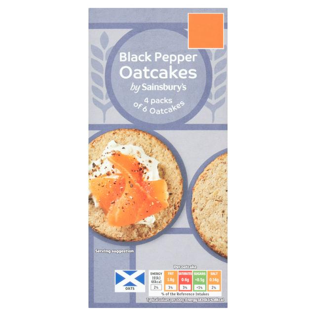 Sainsbury's Black Pepper Oatcakes 250g