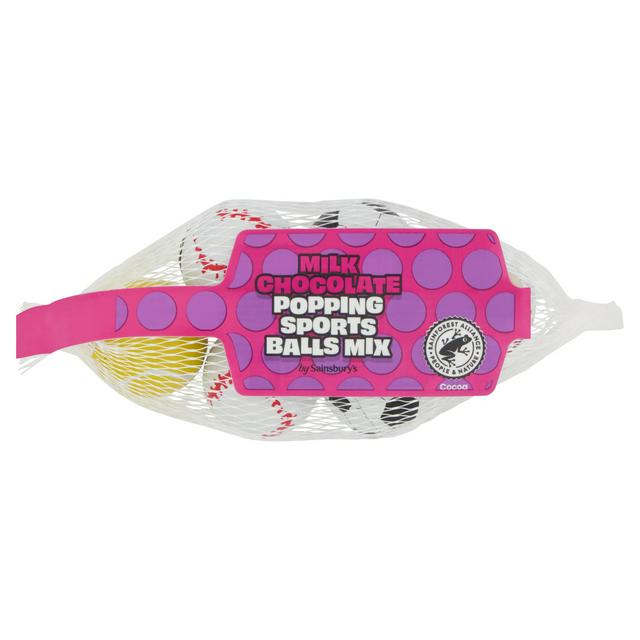 Sainsbury's Milk Chocolate Popping Sports Balls Mix 75g