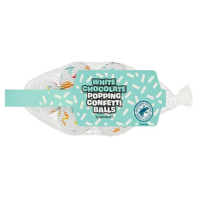 Sainsbury's White Chocolate Popping Confetti Balls 75g