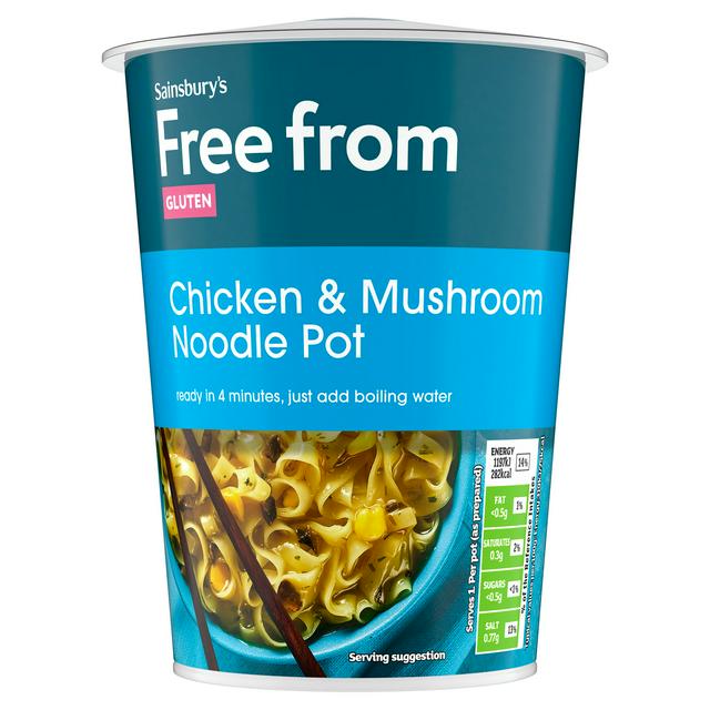 Sainsbury's Free From Chicken & Mushroom Noodle Pot 75g