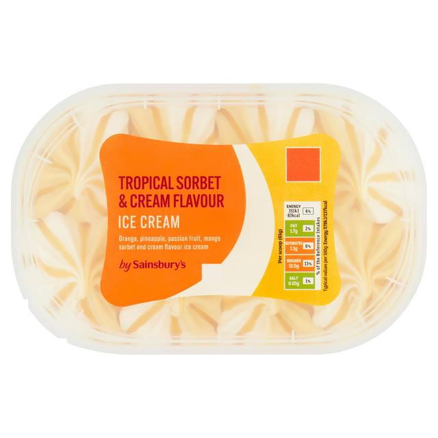 Sainsbury's Tropical Sorbet & Cream Flavour Ice Cream 900ml